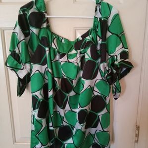 Short sleeved blouse - sleeves have cute ties on the end